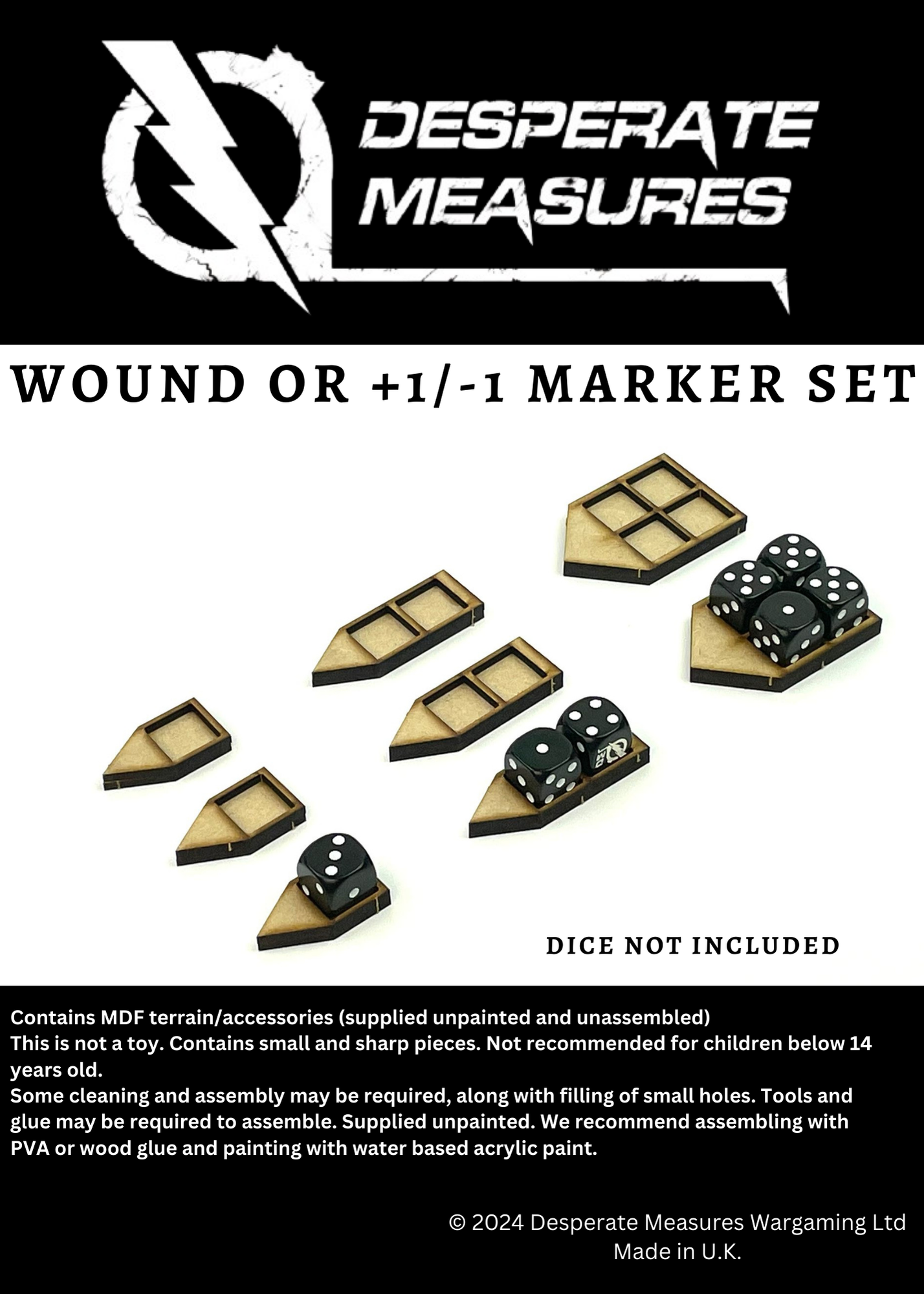 Wound Markers – Laser Cut 3mm MDF
